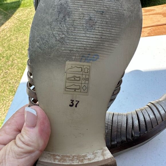 House Of Harlow Silver / Gold Strappy Ankle Boots - Picture 4 of 5